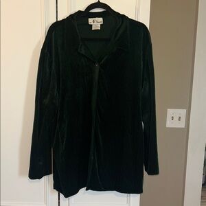 Velvet Green Button Down Shirt